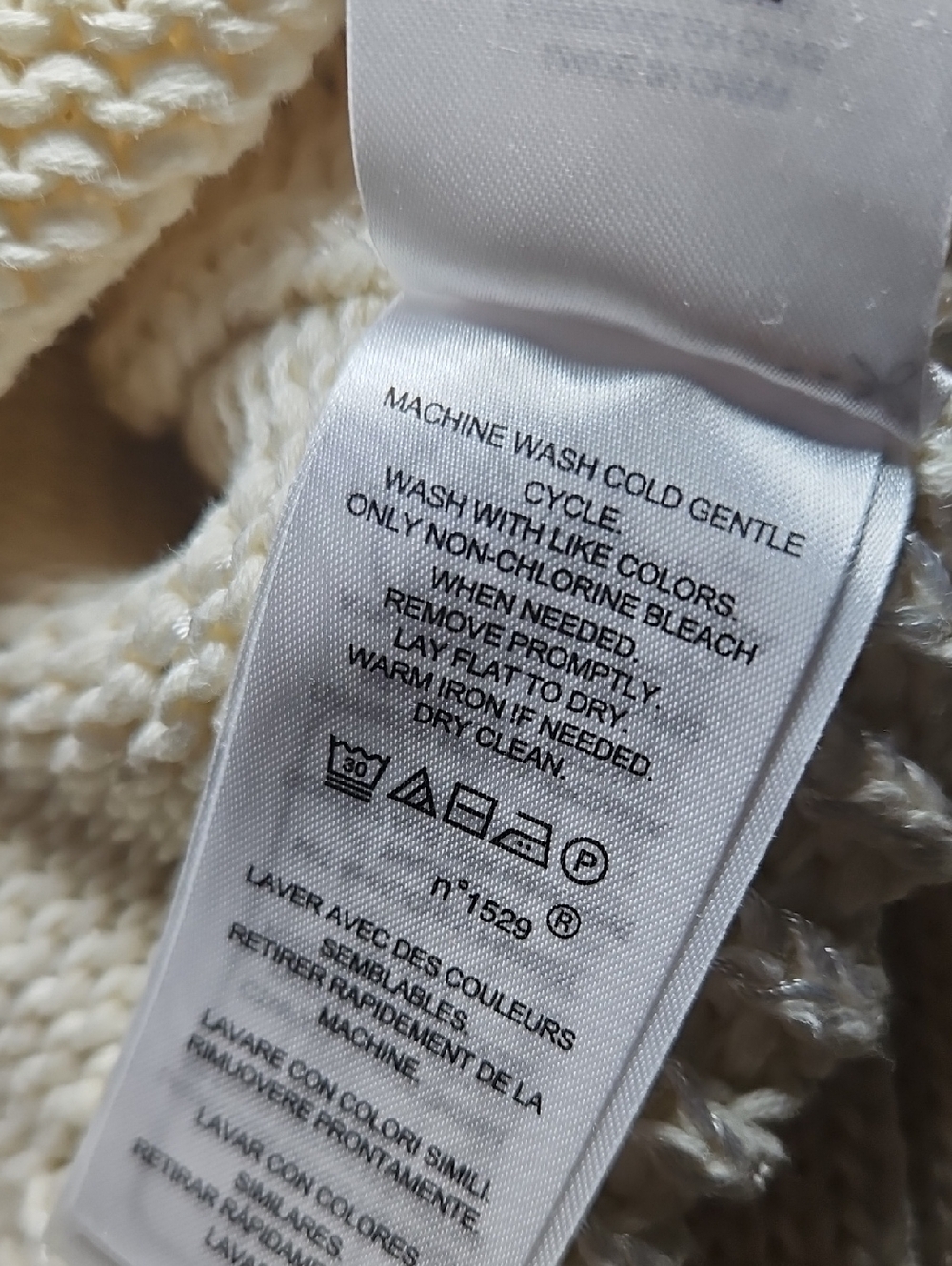 Lauren Ralph Lauren Cotton-Blend Boatneck Sweater Ivory Small - Picture 8 of 10